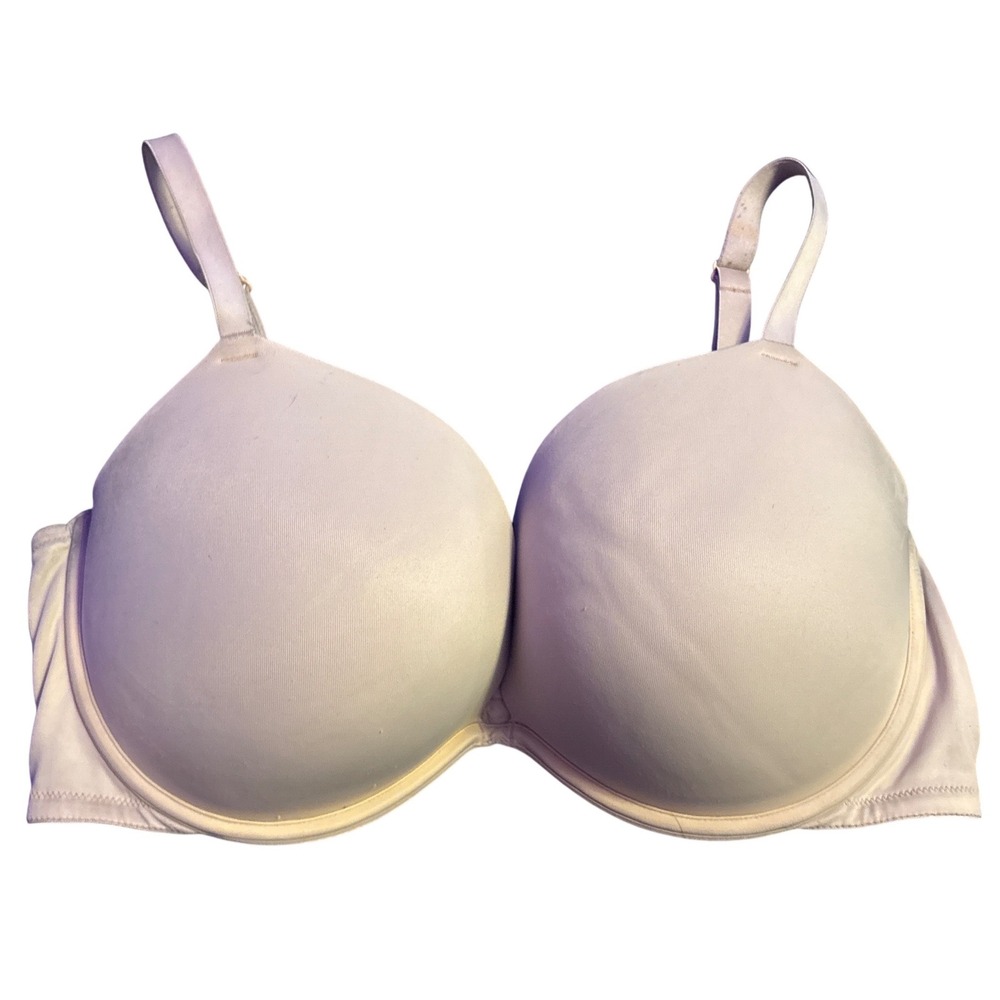Victoria's Secret PINK Wear Everywhere Super Push-Up Bra Beige Pink Lined 38DD